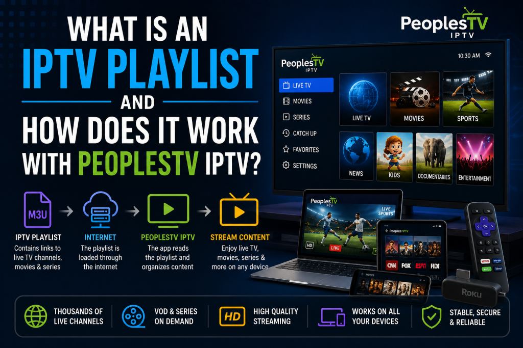 What Is an IPTV Playlist and How Does It Work with PeoplesTV IPTV?